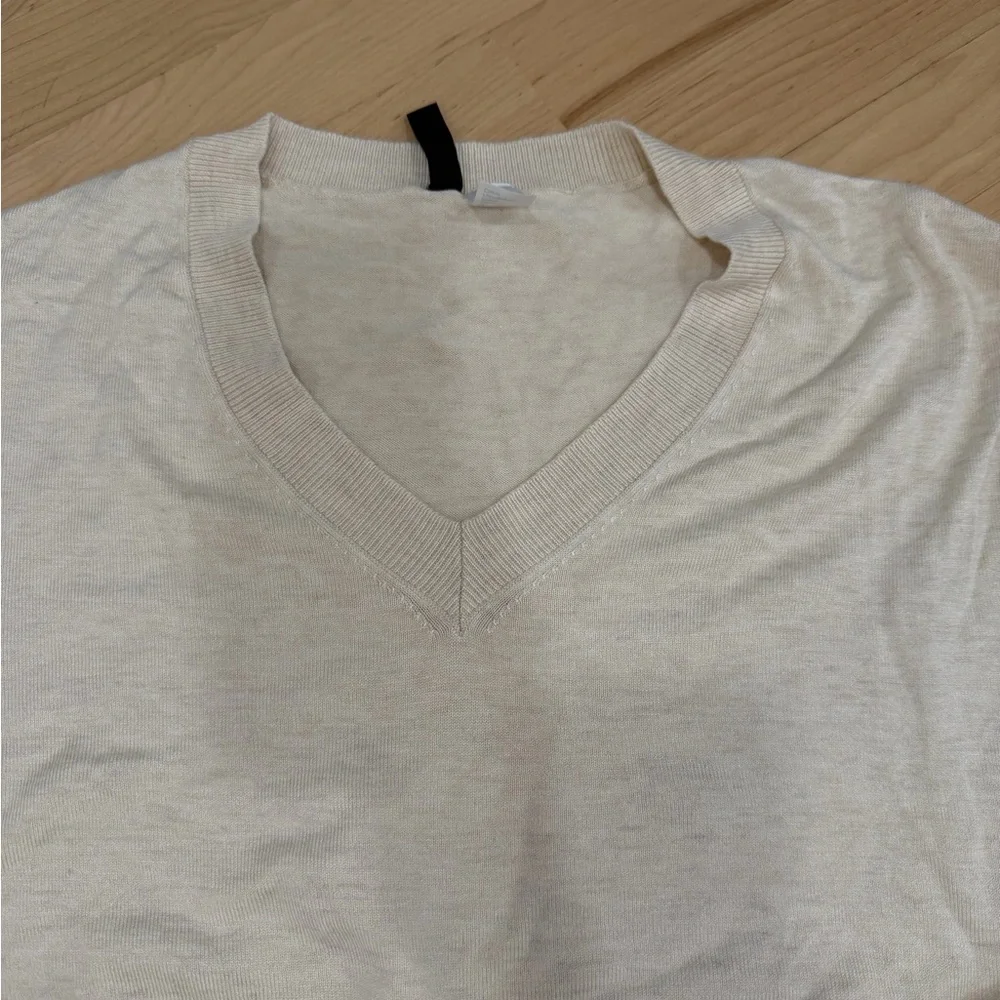 H&M Divided Cream Knit Top